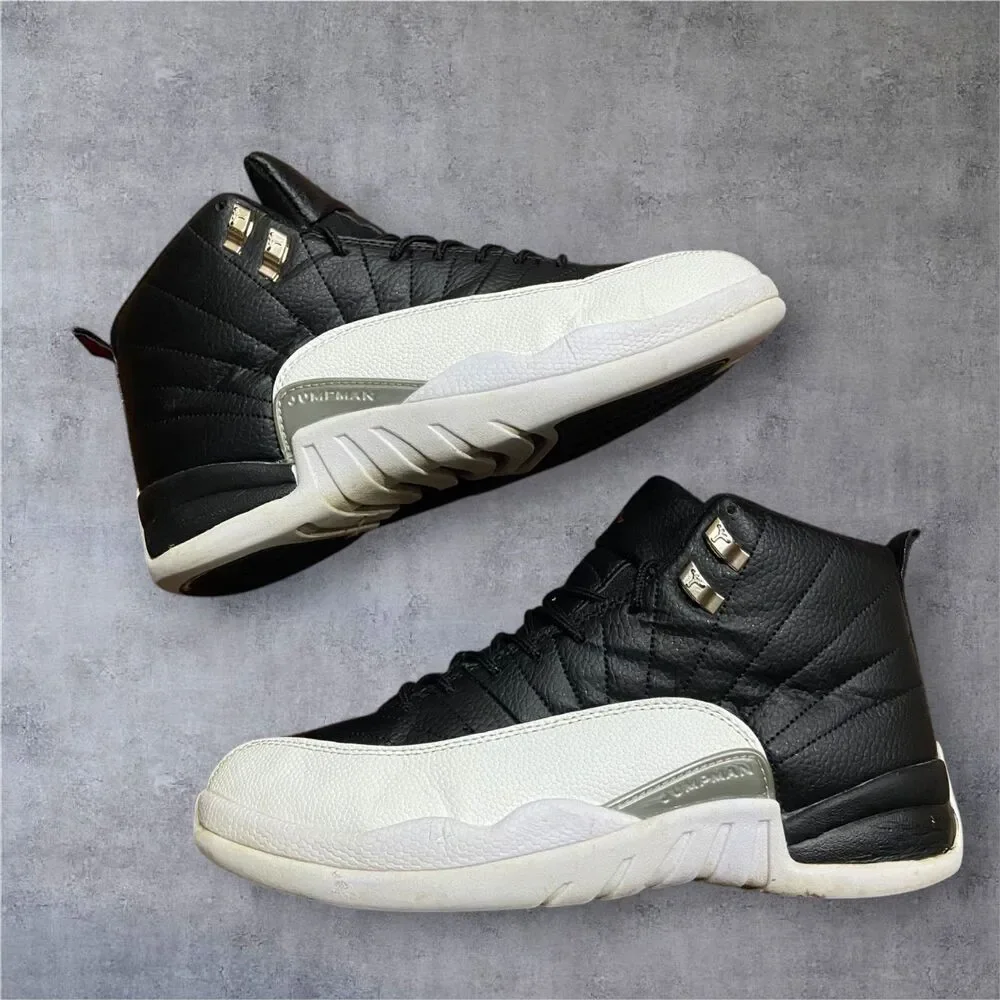 Jordan 12 Retro Playoffs 2019 Black White Sneakers CT8013-006 Men's Size 11